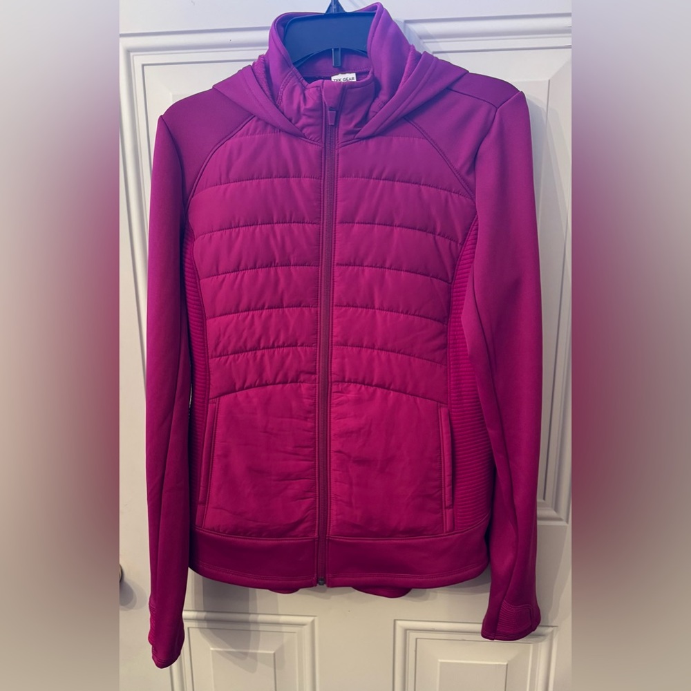 Tek Gear Jacket with Hood in Raspberry/Wine - Size Large - NWOT